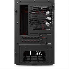 NZXT H210 Fekete-Piros (Táp nélküli) ablakos mini-ITX ház NZXT H210 Fekete-Piros (Táp nélküli) ablakos mini-ITX ház
