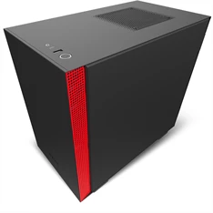 NZXT H210 Fekete-Piros (Táp nélküli) ablakos mini-ITX ház NZXT H210 Fekete-Piros (Táp nélküli) ablakos mini-ITX ház