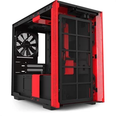 NZXT H210 Fekete-Piros (Táp nélküli) ablakos mini-ITX ház NZXT H210 Fekete-Piros (Táp nélküli) ablakos mini-ITX ház