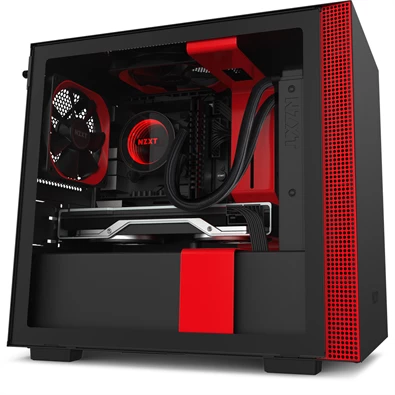 NZXT H210 Fekete-Piros (Táp nélküli) ablakos mini-ITX ház NZXT H210 Fekete-Piros (Táp nélküli) ablakos mini-ITX ház