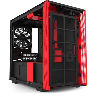 NZXT H210 Fekete-Piros (Táp nélküli) ablakos mini-ITX ház NZXT H210 Fekete-Piros (Táp nélküli) ablakos mini-ITX ház
