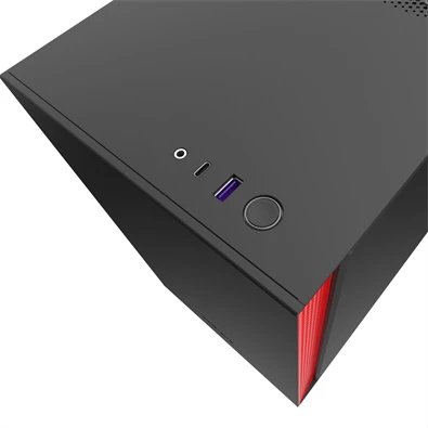 NZXT H210 Fekete-Piros (Táp nélküli) ablakos mini-ITX ház NZXT H210 Fekete-Piros (Táp nélküli) ablakos mini-ITX ház