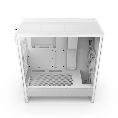 NZXT H5 Flow (2024) fehér (táp nélküli) ablakos mATX ház NZXT H5 Flow (2024) fehér (táp nélküli) ablakos mATX ház