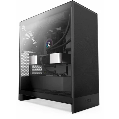 NZXT H7 Flow 2024 Fekete (Táp nélküli) ablakos ATX ház NZXT H7 Flow 2024 Fekete (Táp nélküli) ablakos ATX ház