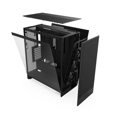 NZXT H7 Flow 2024 Fekete (Táp nélküli) ablakos ATX ház NZXT H7 Flow 2024 Fekete (Táp nélküli) ablakos ATX ház