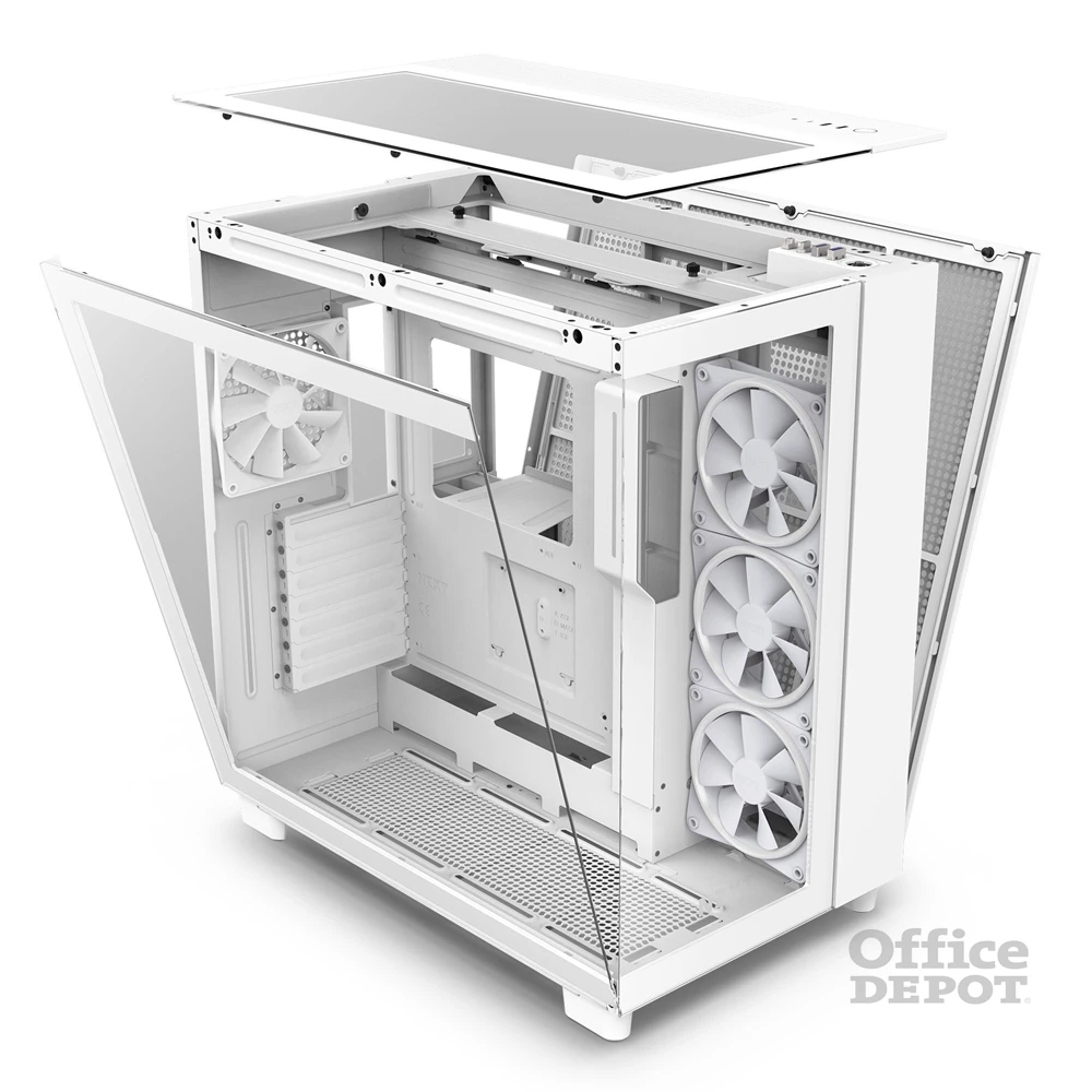 NZXT H9 Elite Fehér (Táp nélküli) ablakos ATX ház