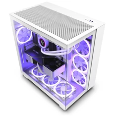 NZXT H9 Flow Fehér (Táp nélküli) ablakos ATX ház NZXT H9 Flow Fehér (Táp nélküli) ablakos ATX ház