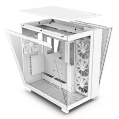 NZXT H9 Flow Fehér (Táp nélküli) ablakos ATX ház NZXT H9 Flow Fehér (Táp nélküli) ablakos ATX ház