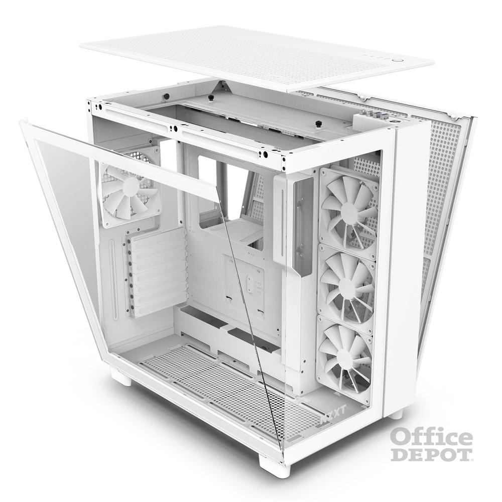 NZXT H9 Flow Fehér (Táp nélküli) ablakos ATX ház