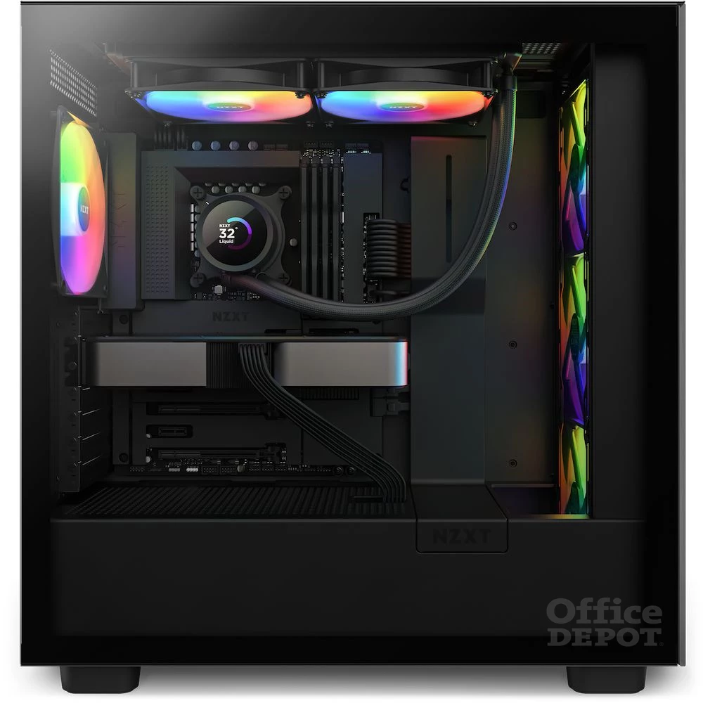 NZXT Kraken 280 280mm 2x140mm AIO fekete vízhűtéses processzor hűtő