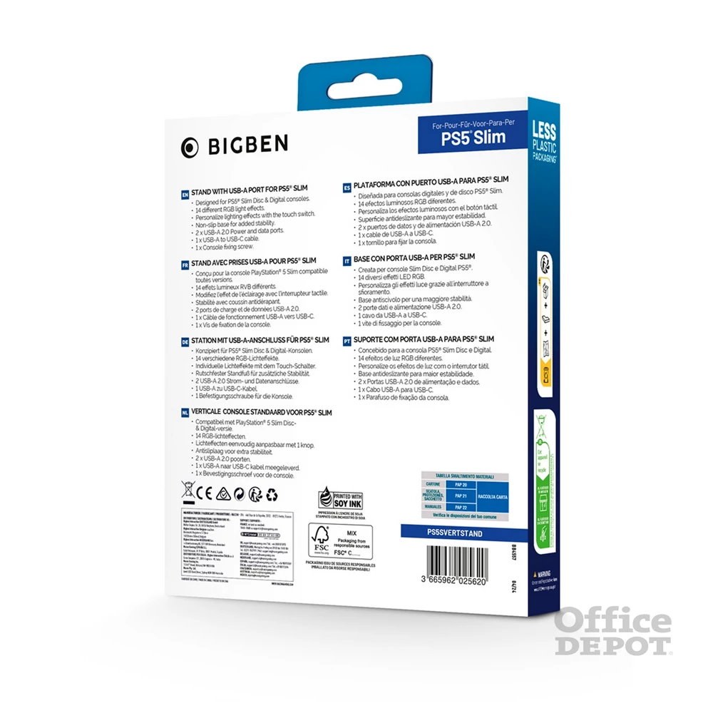Nacon 2809192 PS5 Slim USB-A portos függőleges állvány