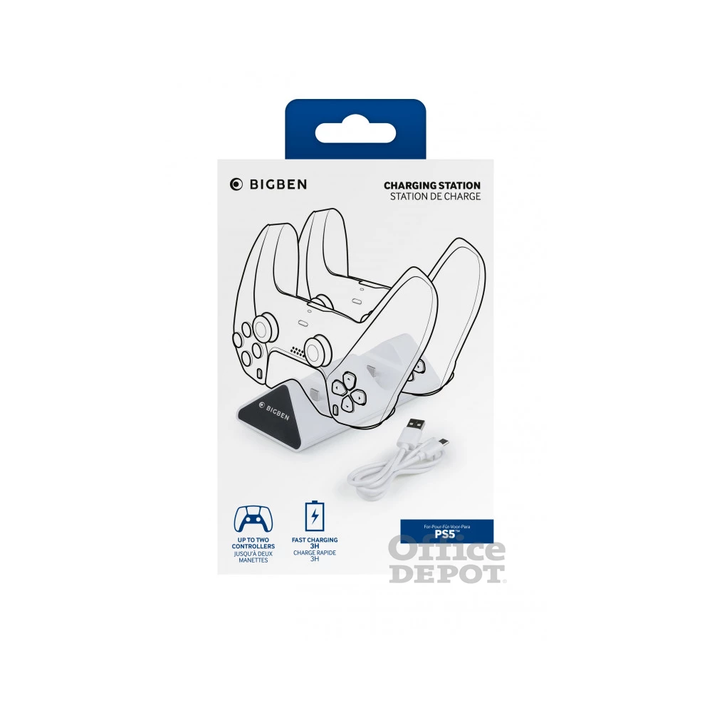 BigBen 2807367 PS5 V2 Dual fehér töltőállomás