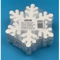 Nebulo 14x14cm 5 db/csomag nagy hungarocell hópihe Nebulo 14x14cm 5 db/csomag nagy hungarocell hópihe