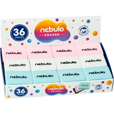Nebulo 3 színben logózott radír Nebulo 3 színben logózott radír