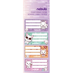 Nebulo Cica 12 db füzetcímke
