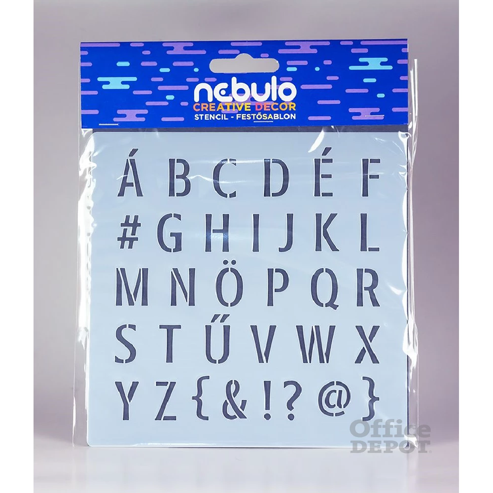 Nebulo Creative Dekor Betűk 14,5x14,5 cm műanyag sablon lap