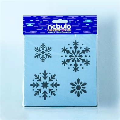 Nebulo Creative Dekor Hópehelyhek 14,5x14,5 cm műanyag sablon lap