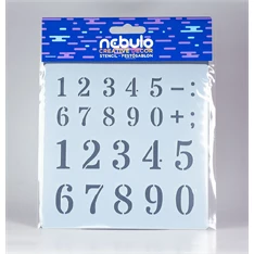 Nebulo Creative Dekor Kicsi Számok 14,5x14,5 cm műanyag sablon lap