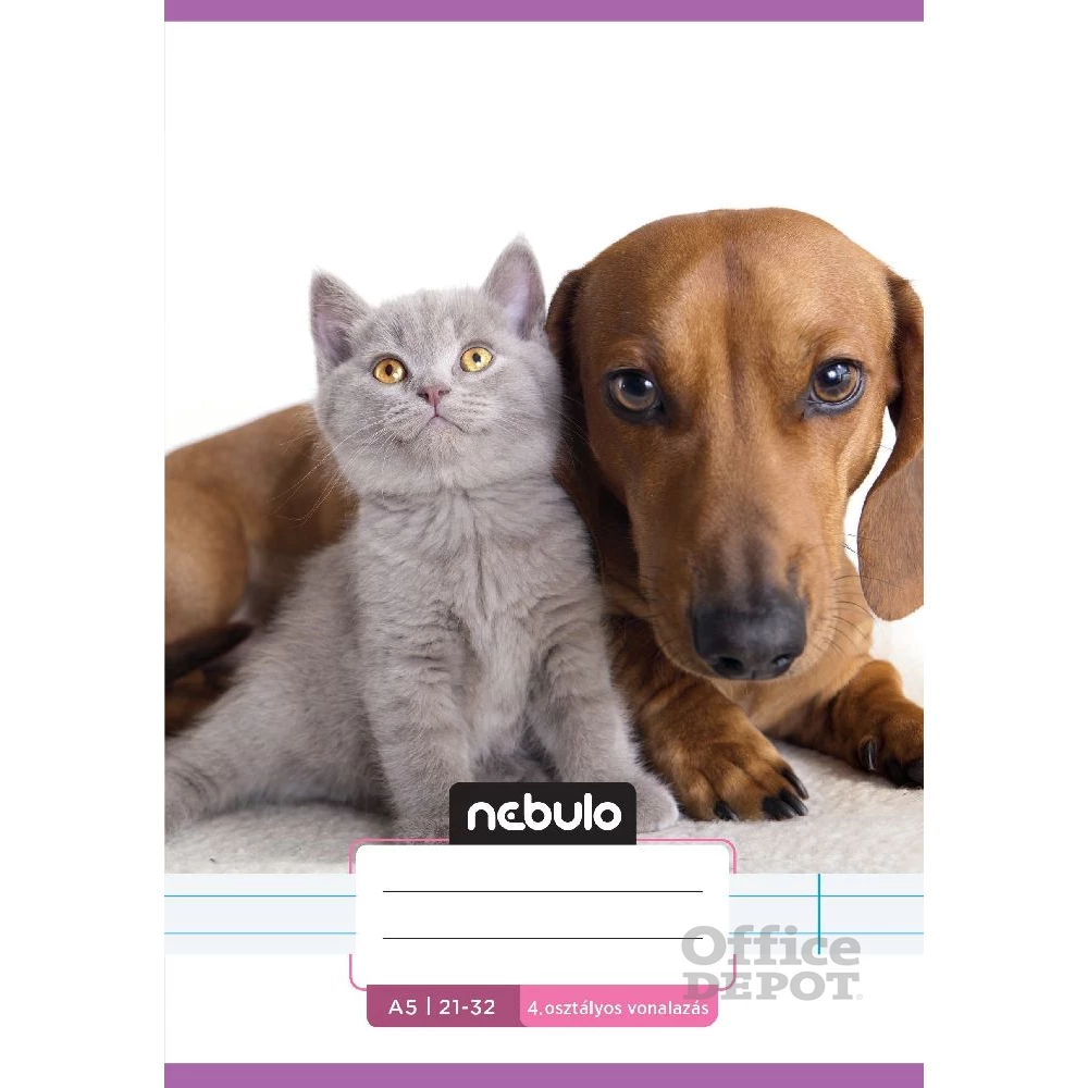 Nebulo Cuki minták I. A5 4. osztályos 21-32 tűzött vonalas füzet
