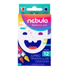 Nebulo Jumbo háromszög alakú 12db-os vegyes színű zsírkréta készlet Nebulo Jumbo háromszög alakú 12db-os vegyes színű zsírkréta készlet
