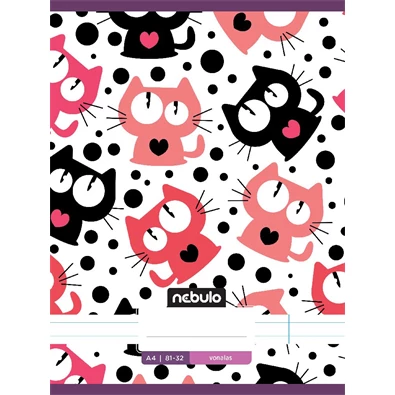 Nebulo L-Design A4 81-32 tűzött vonalas füzet Nebulo L-Design A4 81-32 tűzött vonalas füzet