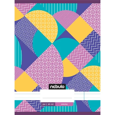 Nebulo L-Design A4 81-32 tűzött vonalas füzet Nebulo L-Design A4 81-32 tűzött vonalas füzet