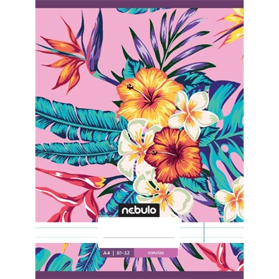 Nebulo L-Design A4 81-32 tűzött vonalas füzet Nebulo L-Design A4 81-32 tűzött vonalas füzet