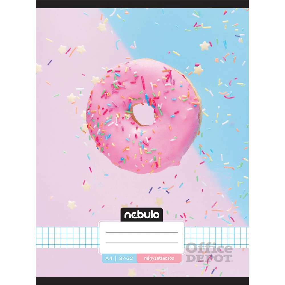 Nebulo L-Design A4 87-32 tűzött kockás füzet