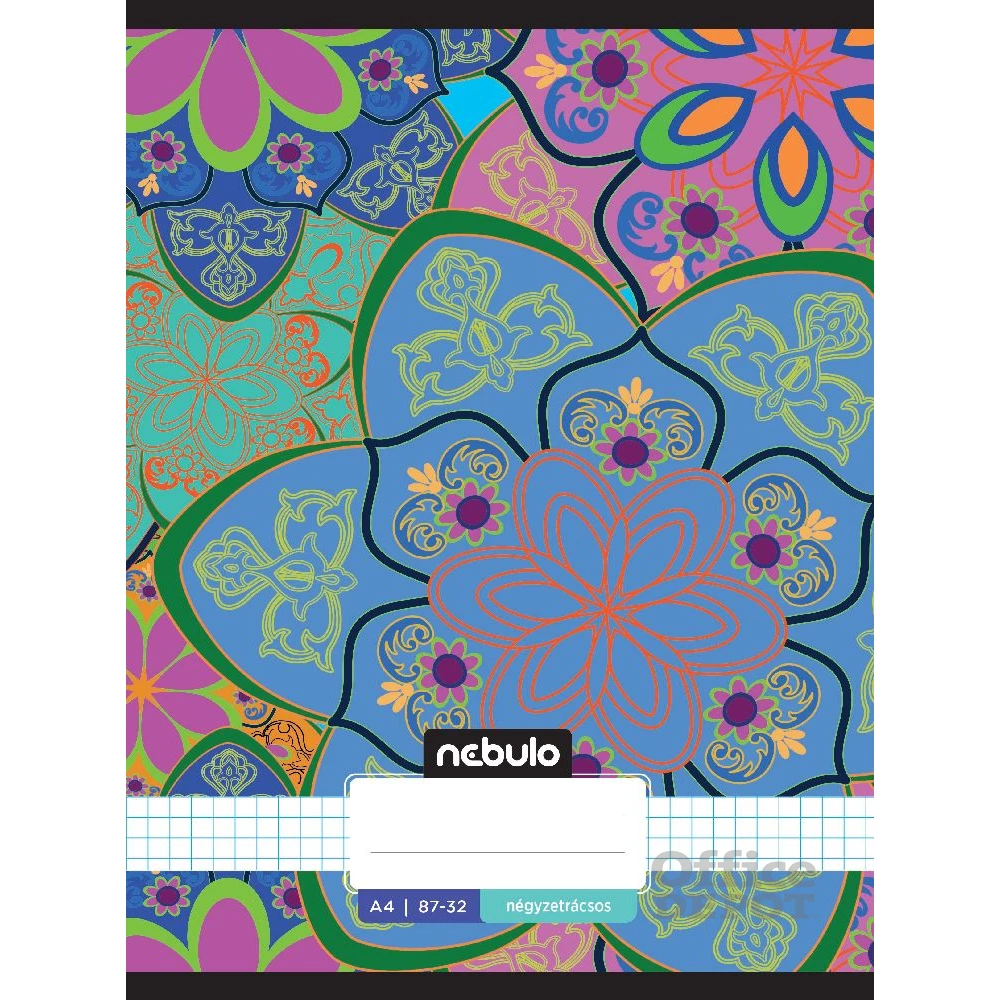 Nebulo L-Design A4 87-32 tűzött kockás füzet