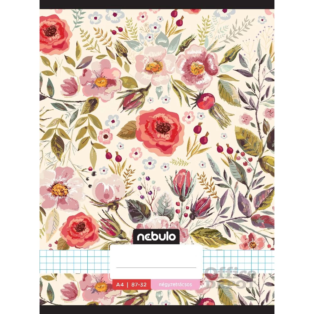 Nebulo L-Design A4 87-32 tűzött kockás füzet
