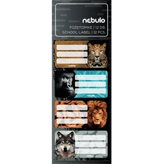 Nebulo Vadállatok 12 db füzetcímke