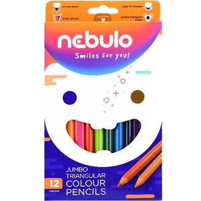 Nebulo Jumbo háromszögletű 12 db-os színesceruza készlet