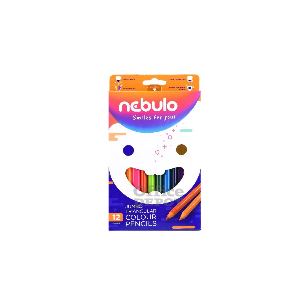 Nebulo Jumbo háromszögletű 12 db-os színesceruza készlet