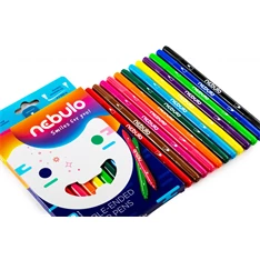 Nebulo kétvégű 12db-os vegyes színű filctoll készlet Nebulo kétvégű 12db-os vegyes színű filctoll készlet