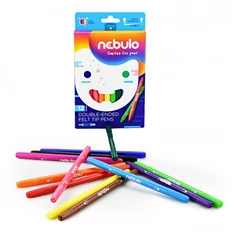 Nebulo kétvégű 12db-os vegyes színű filctoll készlet Nebulo kétvégű 12db-os vegyes színű filctoll készlet