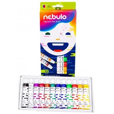 Nebulo 12 féle színű tempera készlet Nebulo 12 féle színű tempera készlet