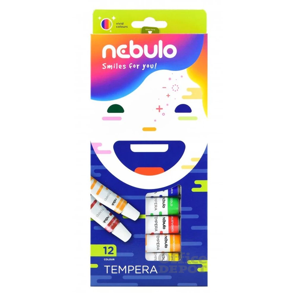 Nebulo 12 féle színű tempera készlet