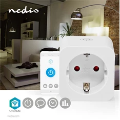 Nedis WIFIP121FWT SmartLife intelligens csatlakozó Nedis WIFIP121FWT SmartLife intelligens csatlakozó