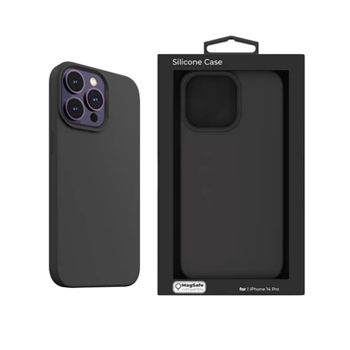 NextOne IPH-14PRO-MAGCASE-BLACK iPhone 14 Pro fekete szilikon MagSafe hátlap NextOne IPH-14PRO-MAGCASE-BLACK iPhone 14 Pro fekete szilikon MagSafe hátlap