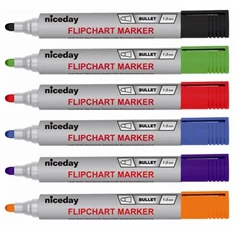 Niceday kerek hegyű 6db-os flipchart marker készlet Niceday kerek hegyű 6db-os flipchart marker készlet