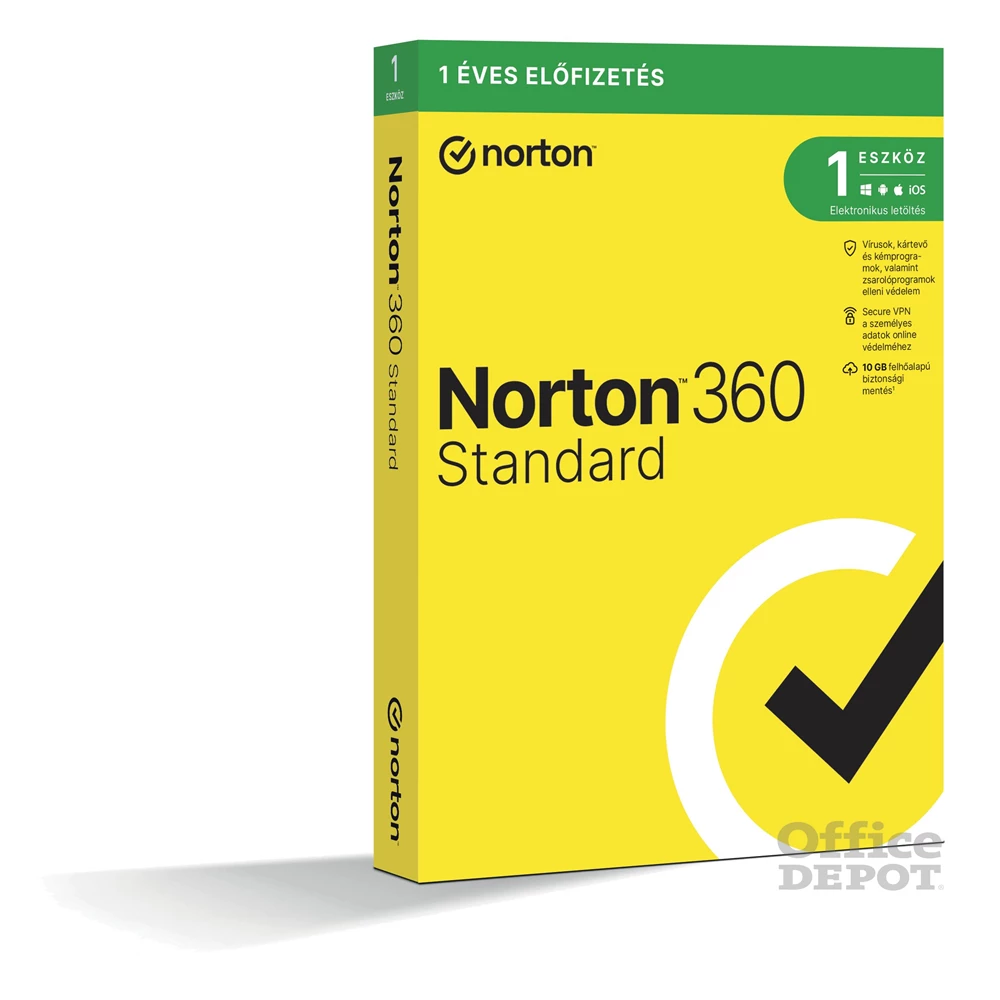 Norton 360 Standard 10GB HUN 1 Felhasználó 1 gép 1 éves dobozos vírusirtó szoftver