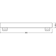 Osram LEDinestra matt üveg búra/4,5W/250lm/2700K/S14s dimmelhető LED cső izzó Osram LEDinestra matt üveg búra/4,5W/250lm/2700K/S14s dimmelhető LED cső izzó