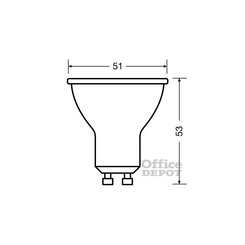 Osram Value PAR16 műanyag ház/5W/350lm/2700K/GU10/230V/36fok/70lm/W LED spot izzó