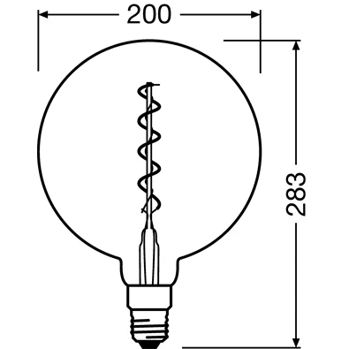 Osram Vintage átlátszó üveg búra/5W/300lm/2000K/E27 LED gömb izzó Osram Vintage átlátszó üveg búra/5W/300lm/2000K/E27 LED gömb izzó