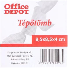 Office Depot 8,5 x 8,5 x 4 cm tépőtömb Office Depot 8,5 x 8,5 x 4 cm tépőtömb
