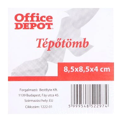 Office Depot 8,5 x 8,5 x 4 cm tépőtömb Office Depot 8,5 x 8,5 x 4 cm tépőtömb