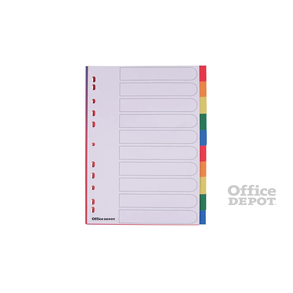 Office Depot A4 10 részes műanyag elválasztólap