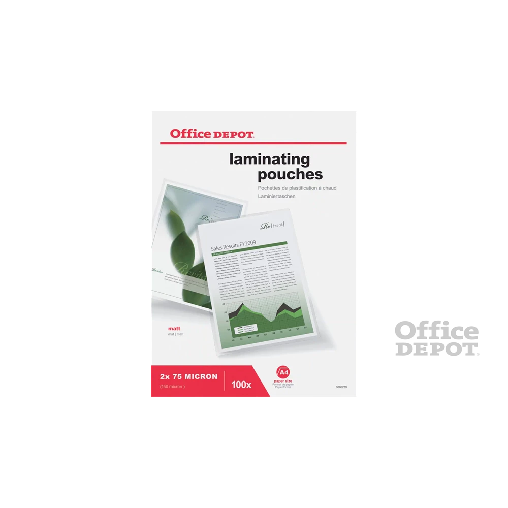 Office Depot A4 2x75mic 100db-os matt lamináló fólia