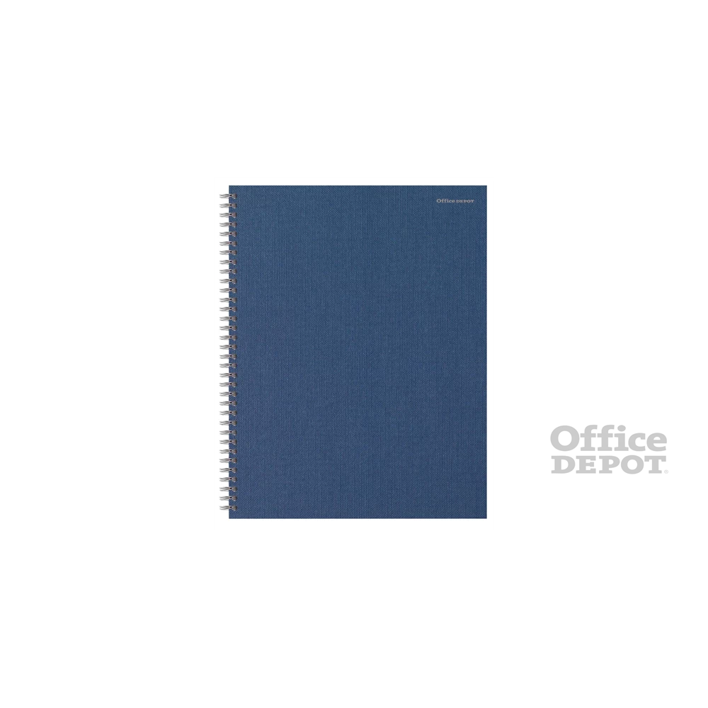 Office Depot A4+  sötétkék keményfedeles, lefűzhető kockás spirálfüzet