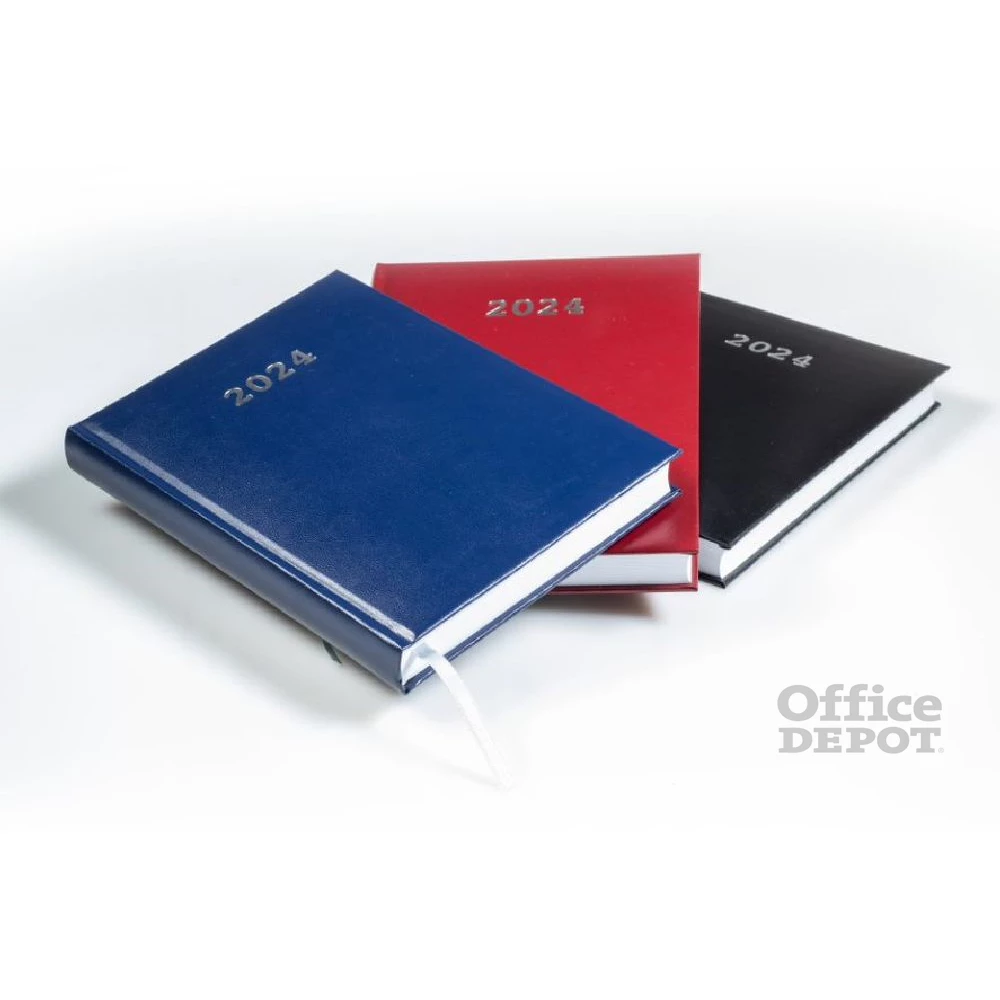 Office Depot A5 2024-es napi beosztású kék határidőnapló